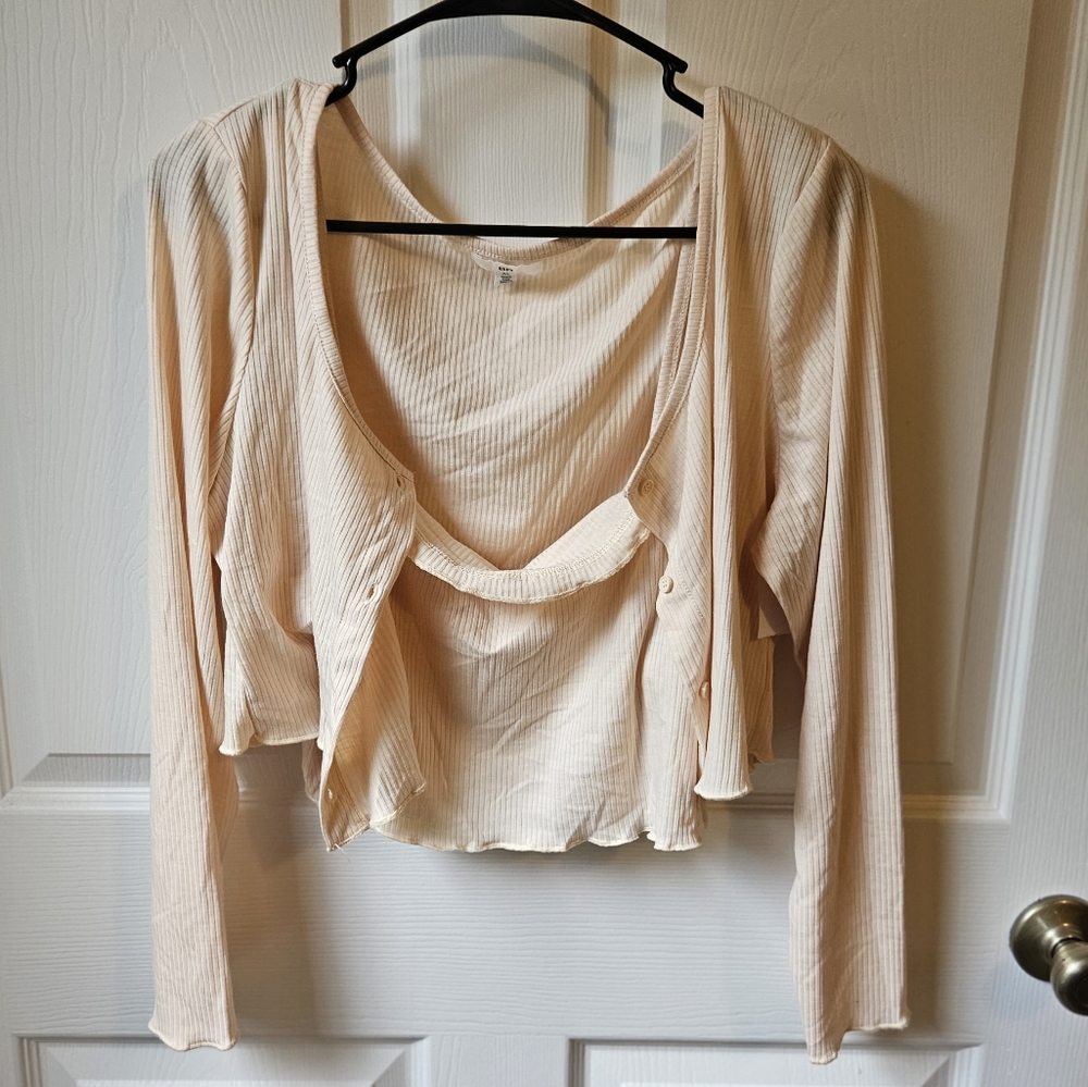 BP Cropped Camisole with Cardigan Sz XL - Picture 3 of 8